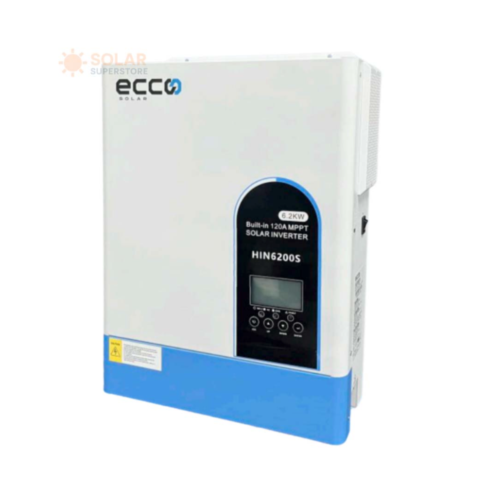 6.2KVA Ecco Pure Sine Wave Load shedding Combo 6200 Watt 5.12KWH Lithium Battery