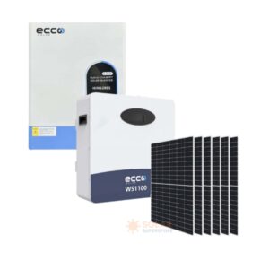 6.2KVA/6200W Ecco MPPT Combo 1 X 5.12 KWH AH Battery 6X 460W Mono Solar Panels Inverter Combo