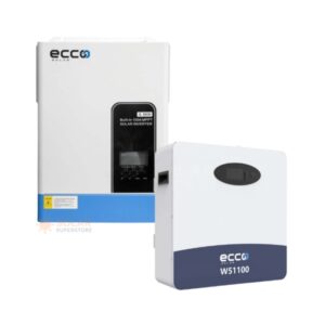 Ecco 5.5 KVA Pure Sine Wave Load Shedding 5.12 kWh Wall Mount Lithium Battery Combo