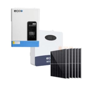 Ecco 5.5KVA/5500W MPPT Combo 5.12 KWH AH Battery + 6X 460W Mono Solar Panels Inverter Combo