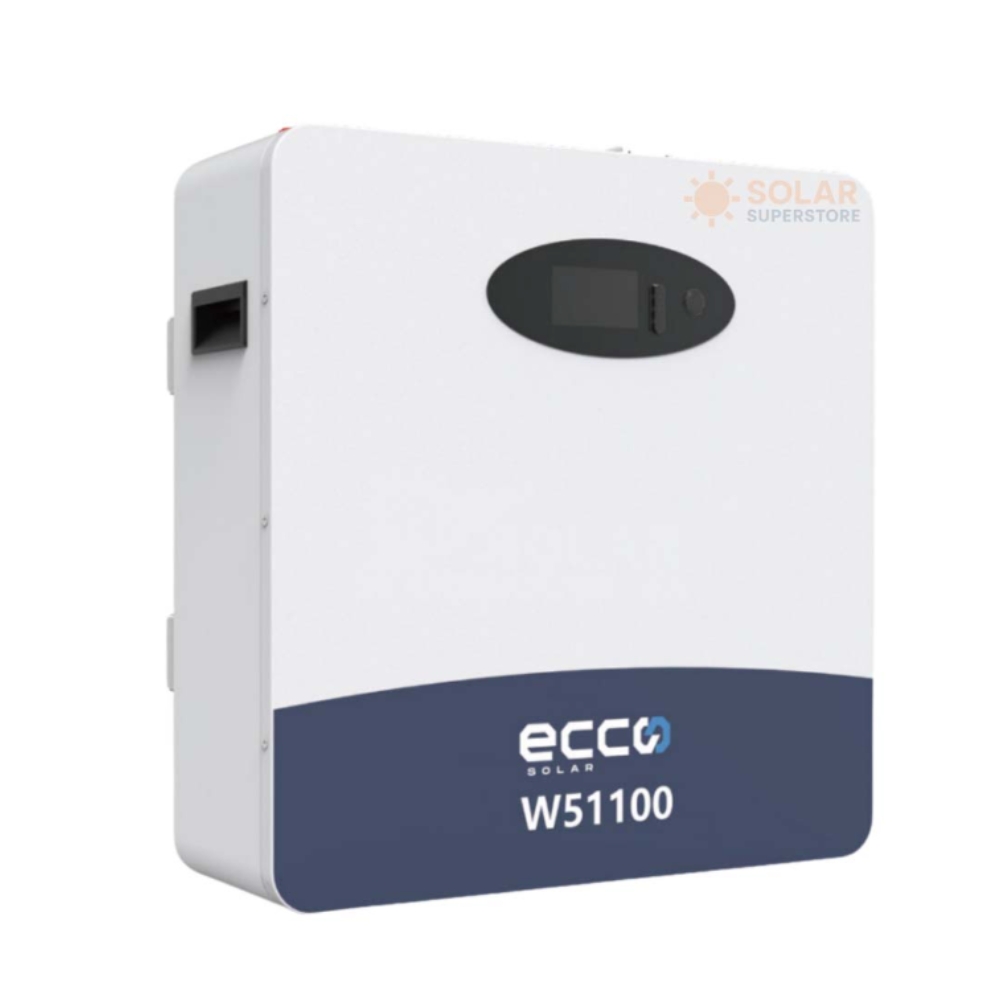 Ecco 51.2v 100ah 5.12kWh Lithium Battery W51100 Wall-Mounted