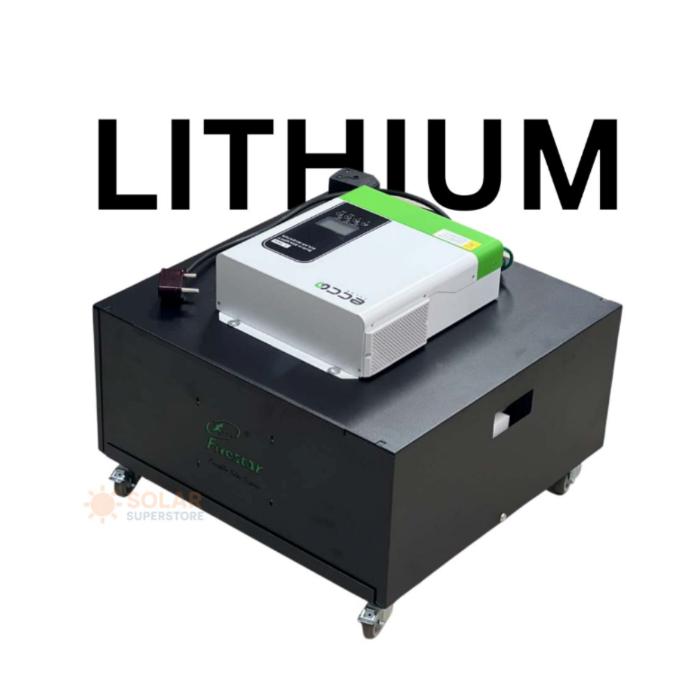 Ecco 3500VA / 3500W SOLAR READY HYBRID INVERTER TROLLEY + 2.71 KWH A-GRADE LITHIUM BATTERY